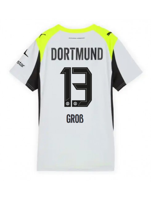 Borussia Dortmund Pascal Gross #13 Replika Borta Kläder Dam 2025-26 Kortärmad Borussia Dortmund Pascal Gross #13 Replika Borta Kläder Dam 2025-26 Kortärmad